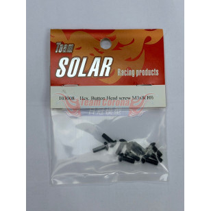TEAM SOLAR HEX BUTTON HEAD SCREW (10PCS)  3MM 